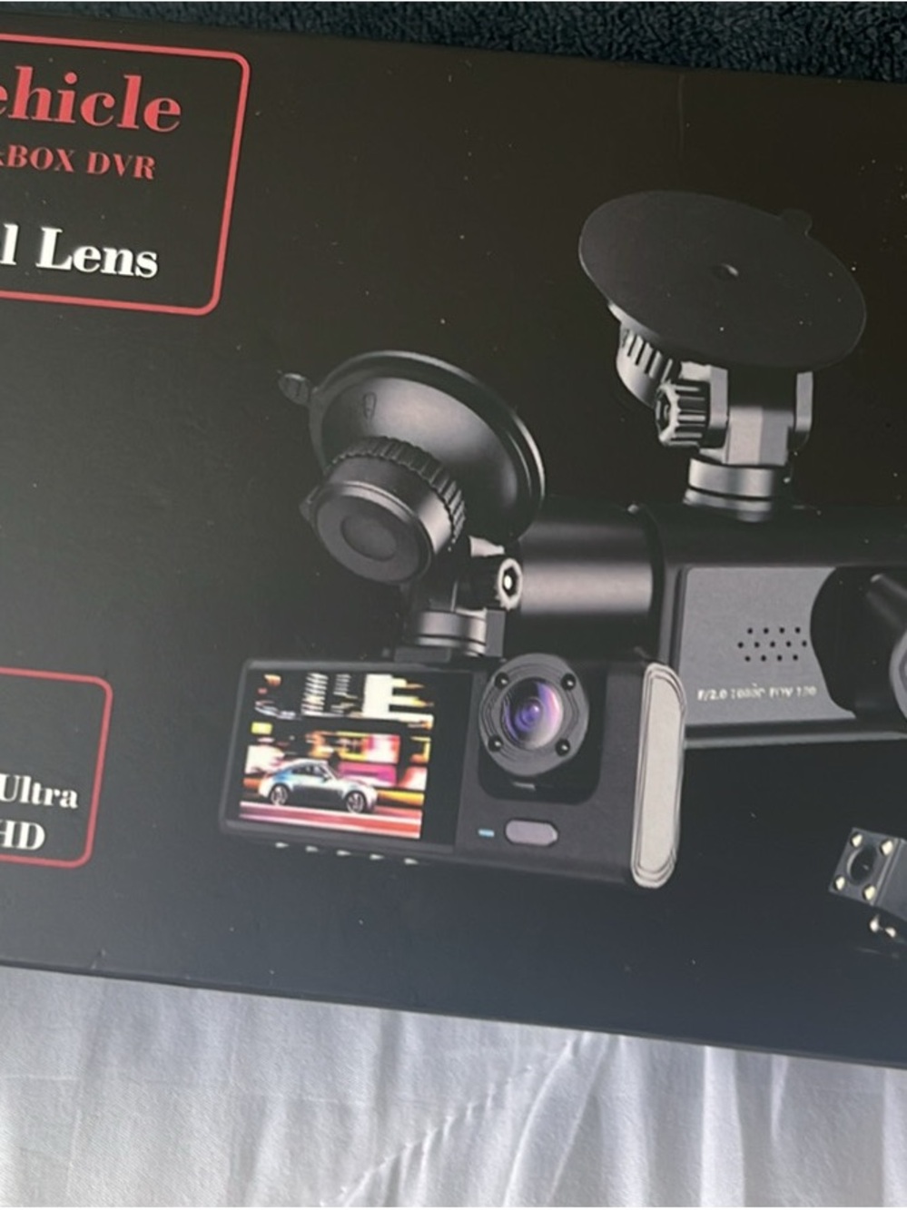 Dual-Lens Car Dash Camera DVR — Black